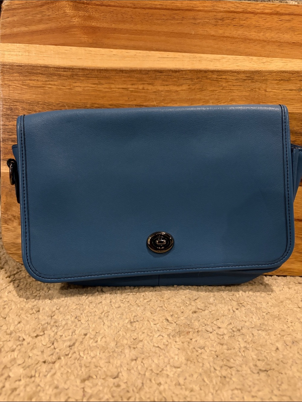 Coach Blue Leather Crossbody or clutch